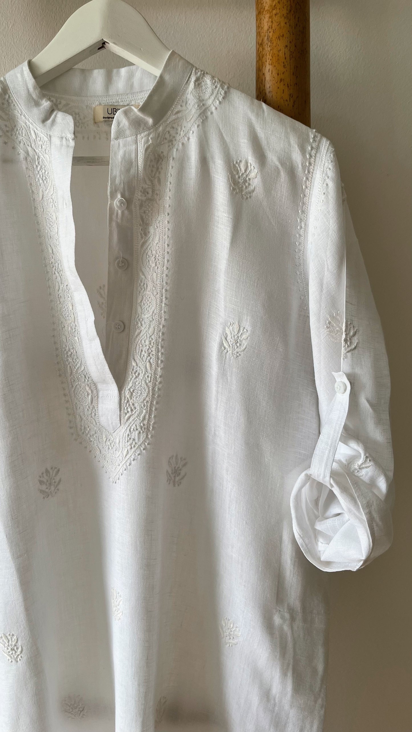 BODHI Linen-Hand Embroidered Kurta