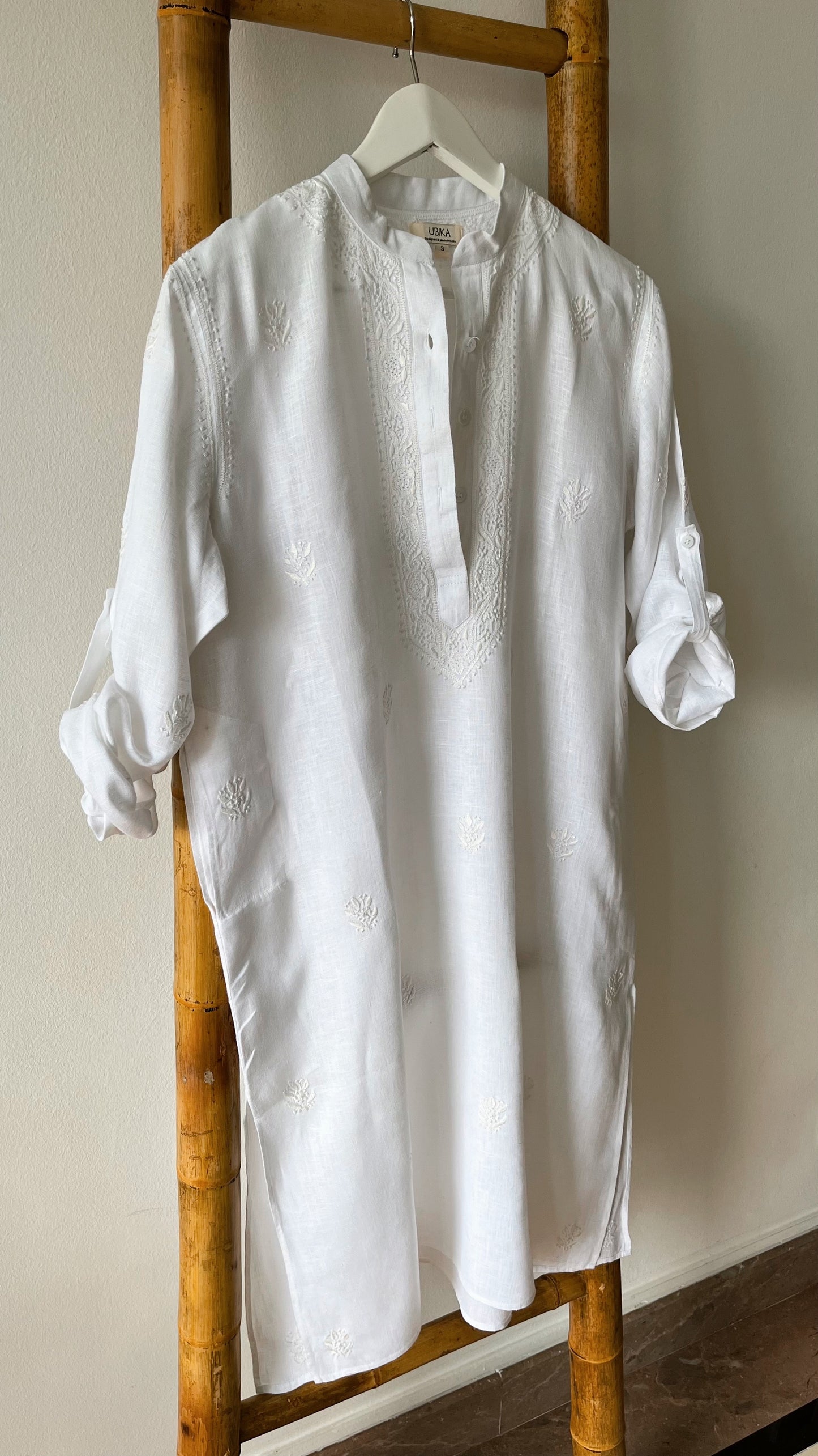 BODHI Linen-Hand Embroidered Kurta