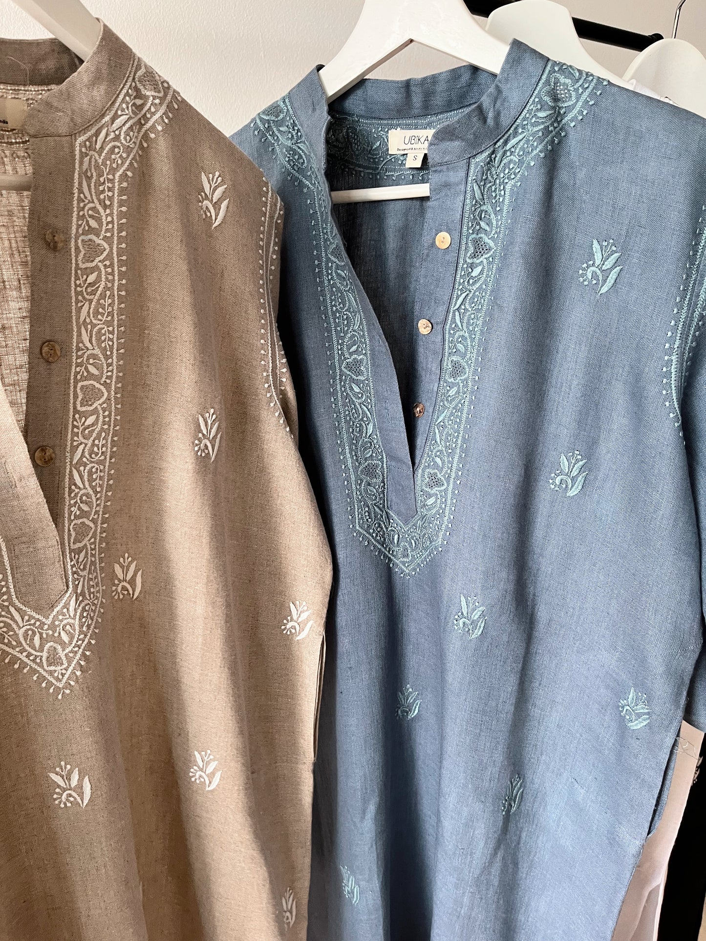 BODHI Linen-Hand Embroidered Kurta