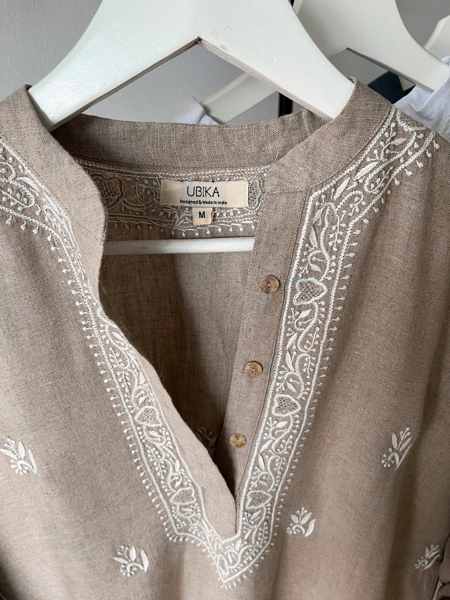 BODHI Linen-Hand Embroidered Kurta