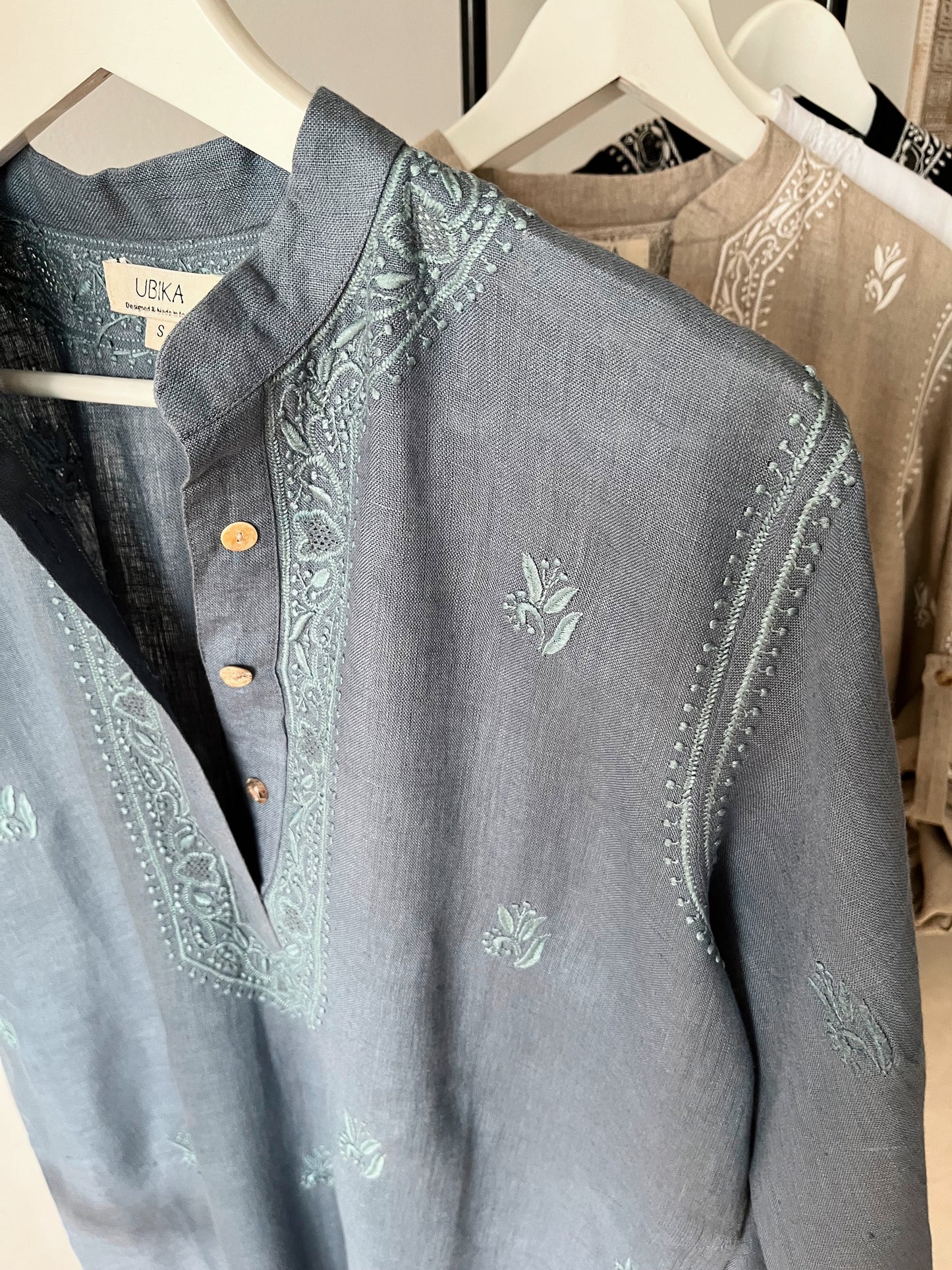 BODHI Linen-Hand Embroidered Kurta