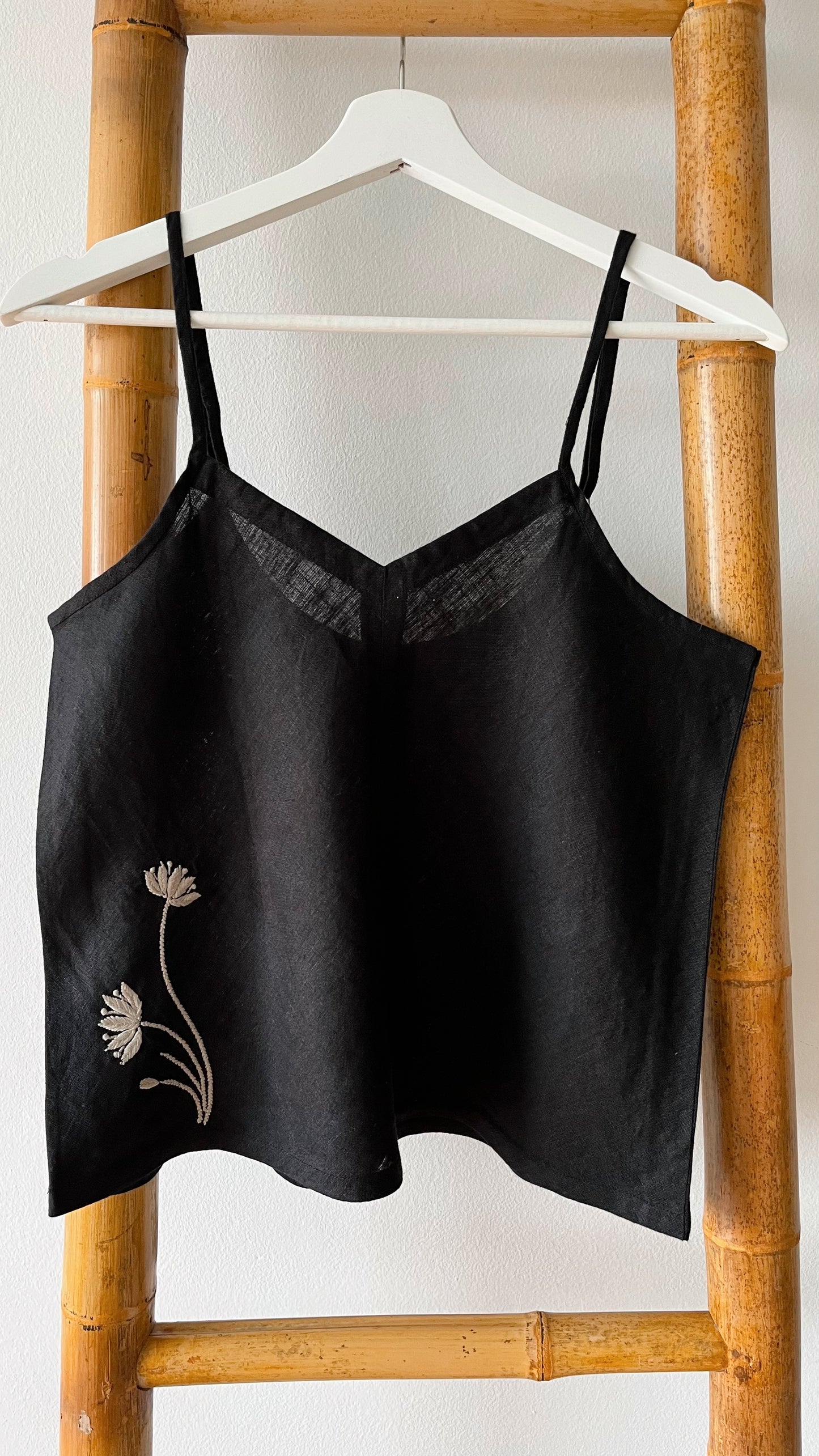 TARA Linen-Hand Embroidered Singlet